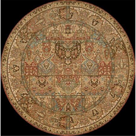 NOURISON Living Treasures Area Rug Collection Multi Color 5 Ft 10 In. X 5 Ft 10 In. Round 99446673169
